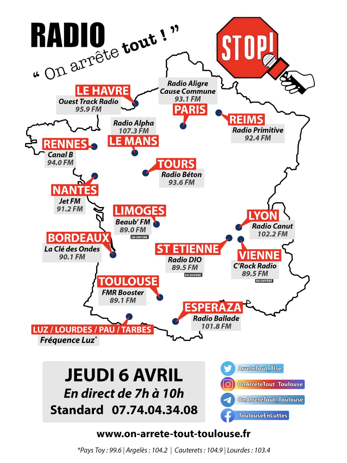 Jeudi 6 avril : On arrête tout ! Emission spéciale !