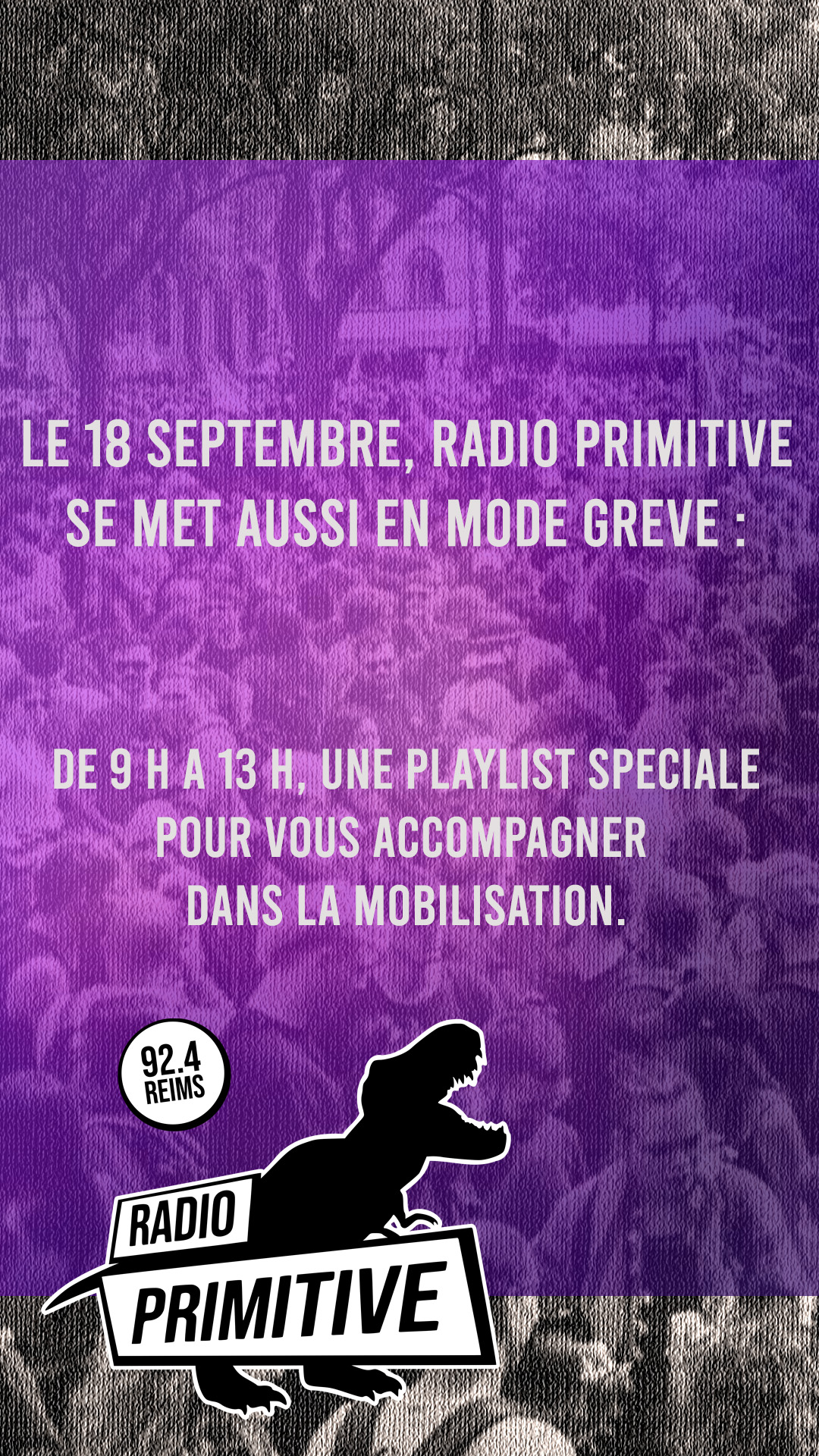 Le 18 septembre, Radio Primitive se met aussi en mode grève !